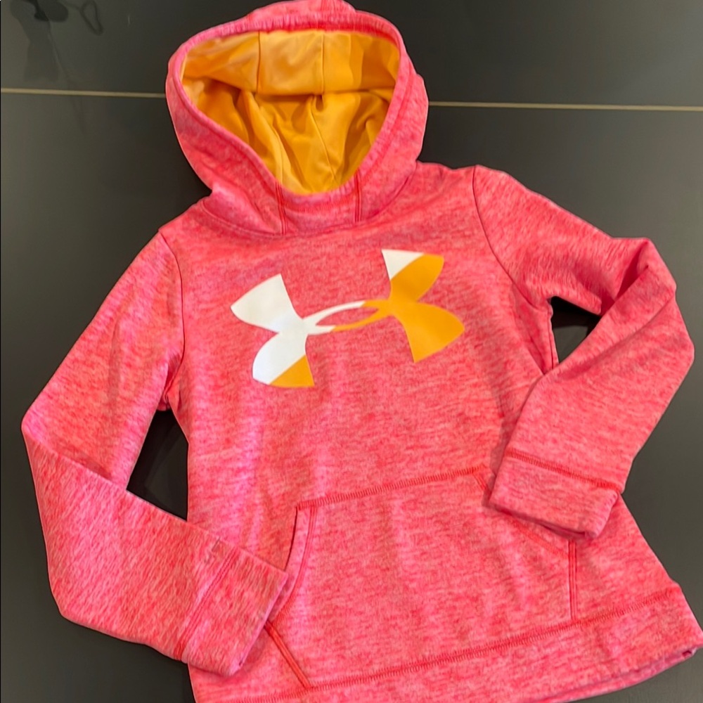 Under Armour Pink and Yellow Sporty Hoodie